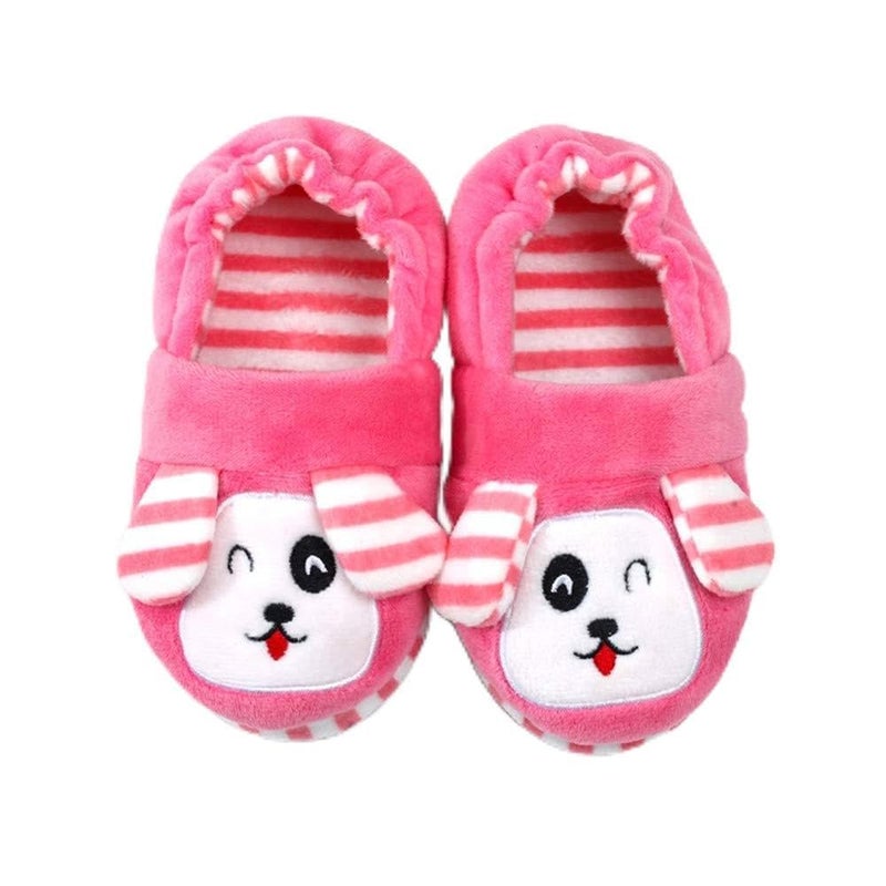 Enteer Toddler Girls' Doggy Stripe Slipper US 11-12 - Image 1